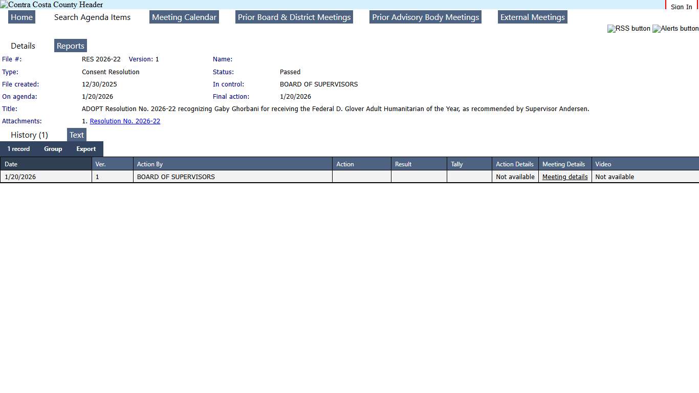 CONTRA COSTA COUNTY - File #: RES 2026-22